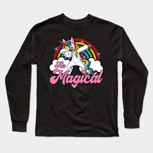 Dabbing Unicorn I'm Magical Long Sleeve T-Shirt